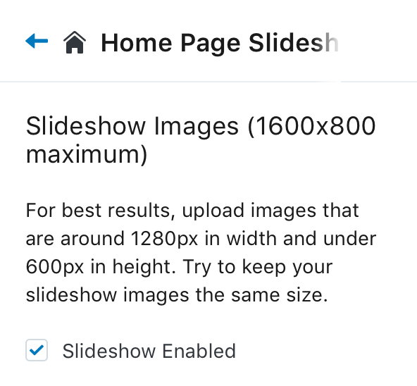 Home Page Slideshow