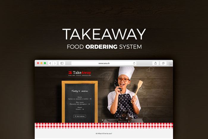 Online ordering system for restaurant website