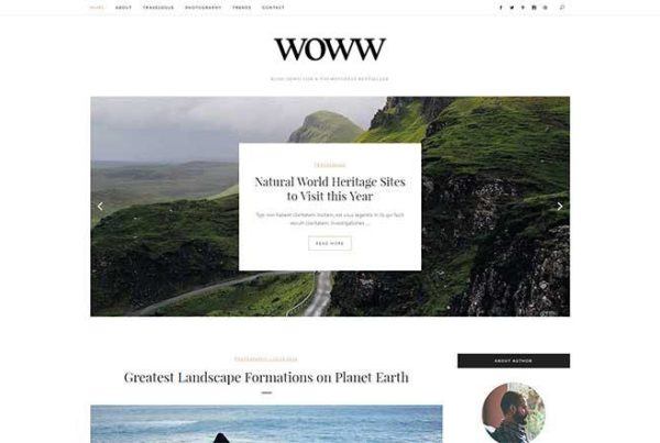 Nature Blog Website Design