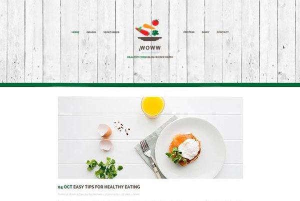 Health Food Blog Design