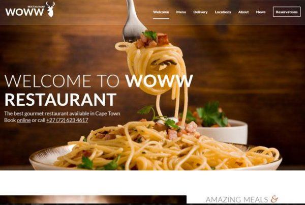 Gourmet Restaurant Website Design