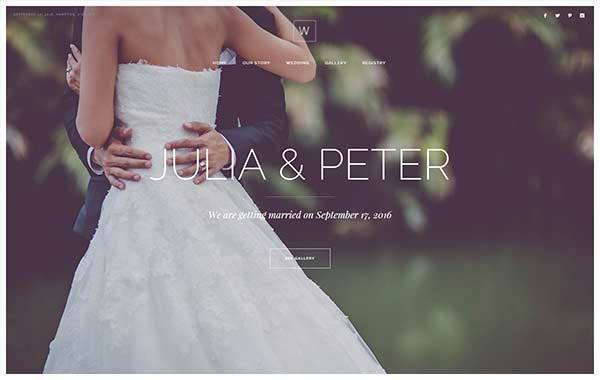 Wedding Website Julia & Peter