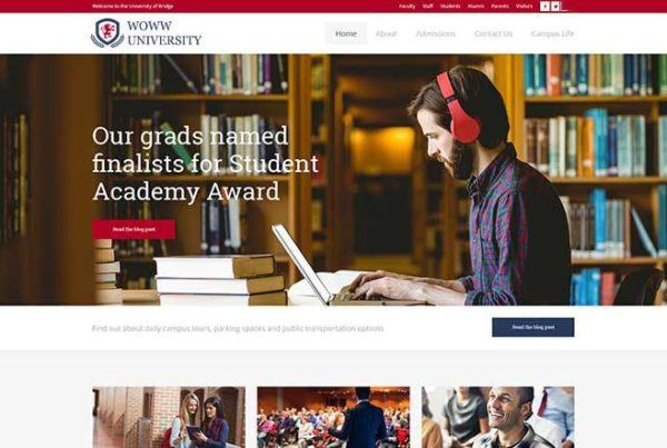University School Website Design