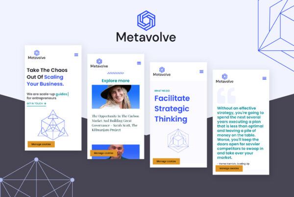 Metavolve Website Mockup