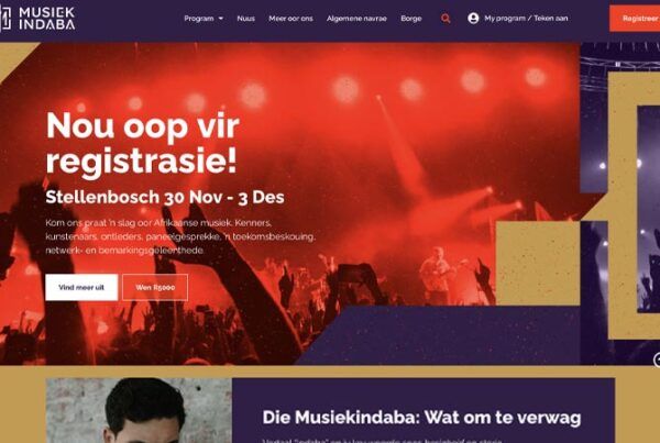 Music Indaba website screenshot