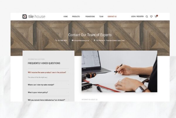 tile house ecommerce website design